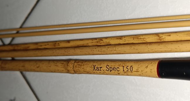 Tegek microfishing full warna motif bambu kering