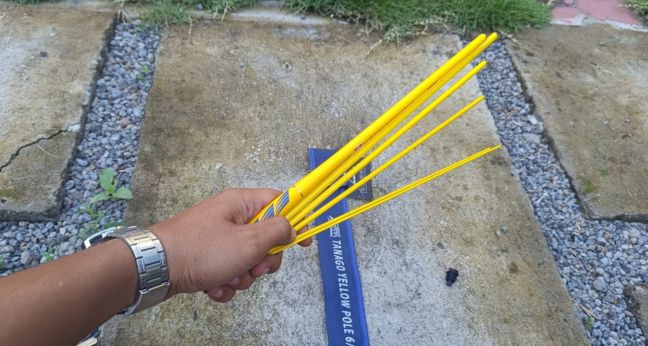 Ruas tegek Ispull Tanago Yellow Pole micro fishing lentur