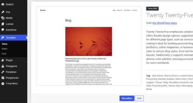 WordPress theme Twenty-five