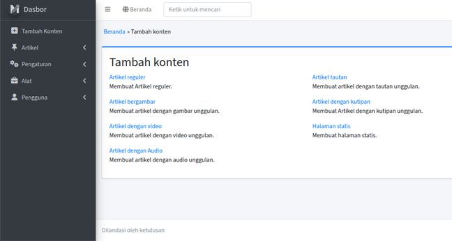 CMS untuk blogging tentu saja HTMLy