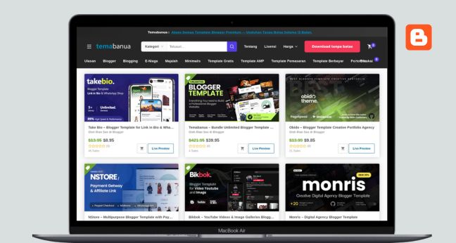 Penyedia template Blogger di Indonesia - Temabanua