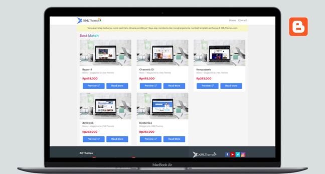 Penyedia template Blogger di Indonesia - XML theme