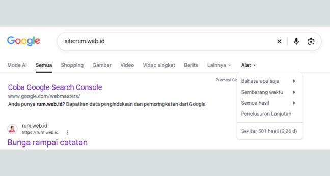 Blog tidak terindeks Google